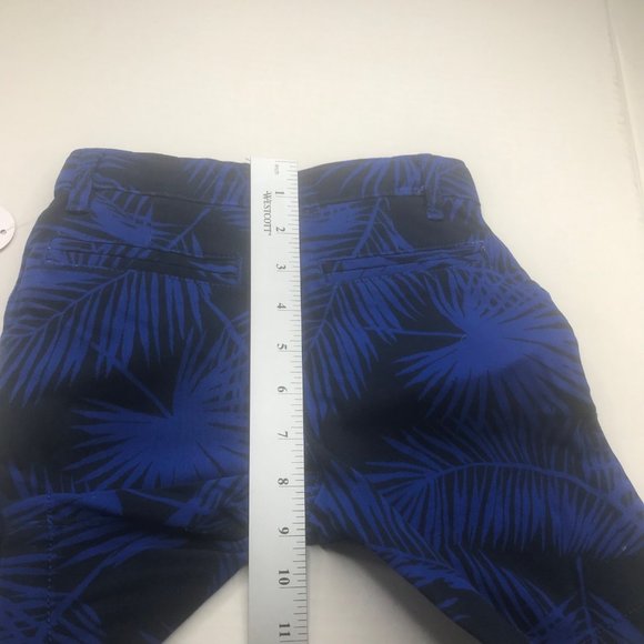 Wonder Nation Boy's Size 6 Adjustable Waist Flat Front Short Blue Palm Leaf New - Picture 12 of 13